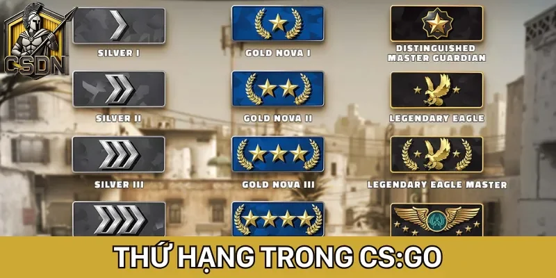 Tượng đài game bắn súng CS:GO - Thông tin về Global Offensive 2 Bậc thứ hạng trong CSGO